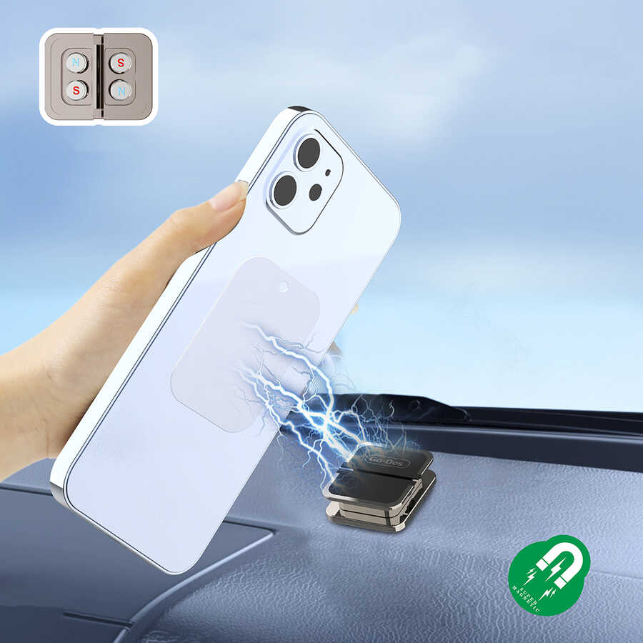 Go Des GD-HD781 Kablo Kanallı Magnetic Araç Telefon Tutucu - 4 Go Des GD-HD781 Kablo Kanallı Magnetic Araç Telefon Tutucu - 4